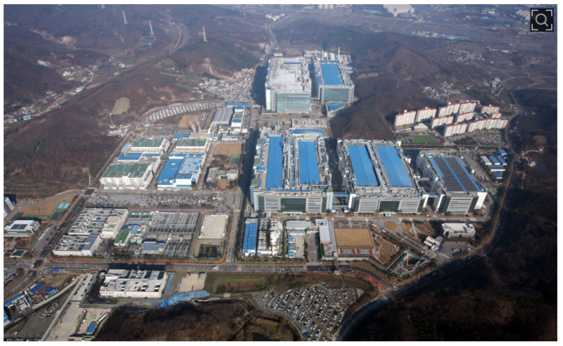삼성디스플레이시티 항공 전경
